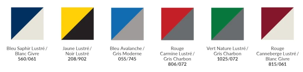 Couleurs standard produits Rousseau métal Pedlex produits de rangement propositions d'agencement combinaisons
