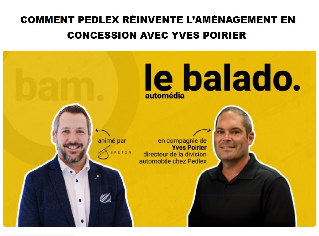 balado Pedlex 2025 Auto média aménagement concession rangement automobile
