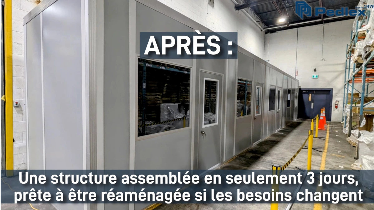 Pedlex installe un bureau modulaire structure préfabriquée pour notre client