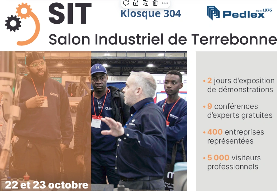 Salon Industriel de Terrebonne SIT octobre 2025 Pedlex kiosque