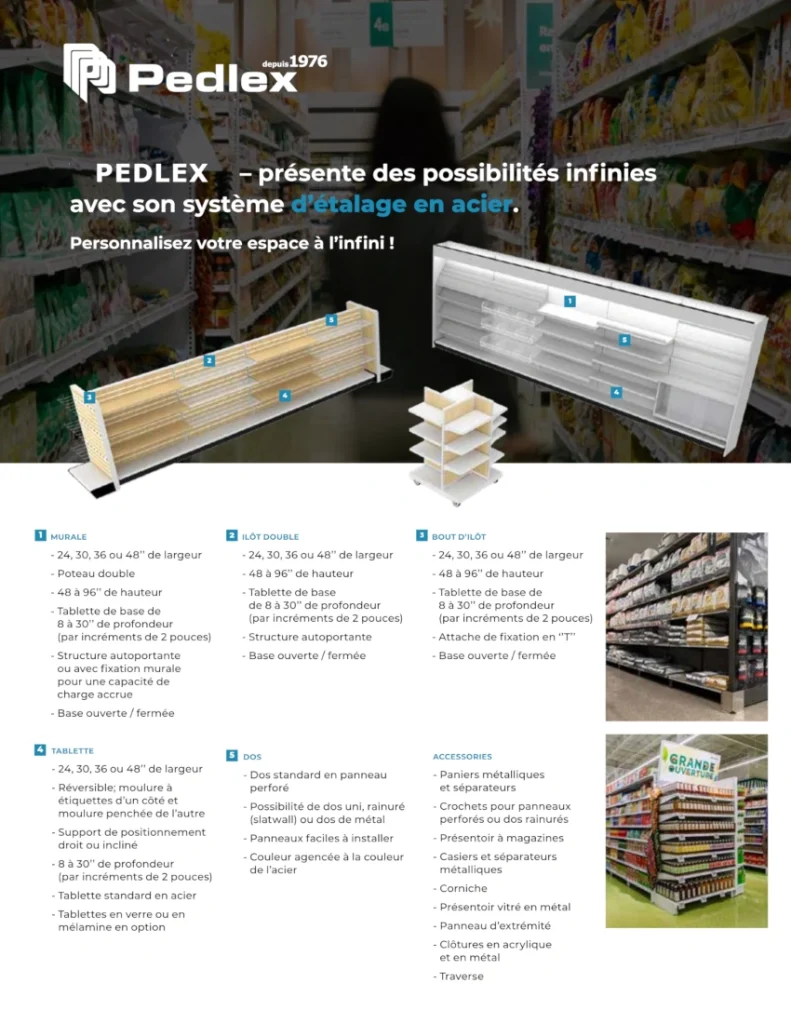 Solutions pour le secteur commercial - Pedlex aménagements commerciaux clés en main - Pedlex