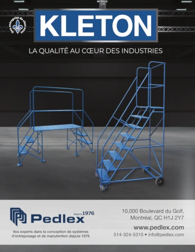 Pedlex catalogue équipement industriel manutention entrepôt chariot sécurité Kleton
