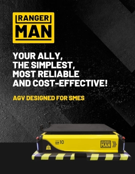 Rangerman AGV Pedlex robot industriel véhicule a guidage automatique automatic guided vehicle
