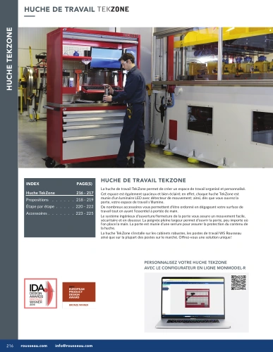 Huche de travail TEKZONE G01-MR26_14_TekZone Pedlex Rousseau metal brochure catalogue - Pedlex Huche de travail TEKZONE G01-MR26_14_TekZone Pedlex Rousseau metal brochure catalogue