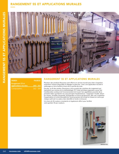 Rangement 5S et Applications Murales G01-MR26_19_Mural_5S Pedlex Rousseau metal brochure catalogue - Pedlex Rangement 5S et Applications Murales G01-MR26_19_Mural_5S Pedlex Rousseau metal brochure catalogue