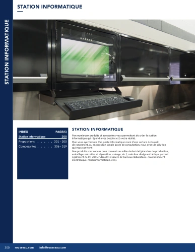 Station Informatique G01-MR26_21_Informatique Pedlex Rousseau metal brochure catalogue - Pedlex Station Informatique G01-MR26_21_Informatique Pedlex Rousseau metal brochure catalogue