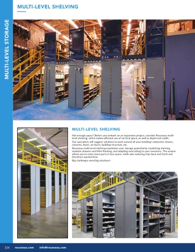 Multi-level Shelving G01-MR26_23_Multi-Niveau Pedlex Rousseau metal brochure catalogue