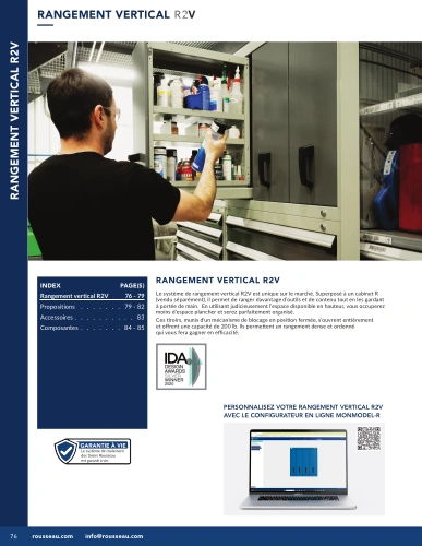 Rangement vertical R2V G01-MR26_06_R2V Pedlex Rousseau metal brochure catalogue - Pedlex Rangement vertical R2V G01-MR26_06_R2V Pedlex Rousseau metal brochure catalogue