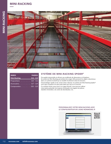 Mini Racking G01-MR26_09_Mini-Racking Pedlex Rousseau metal brochure catalogue - Pedlex Mini Racking G01-MR26_09_Mini-Racking Pedlex Rousseau metal brochure catalogue