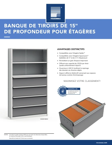 Brochure Banque de tiroirs 15D profondeur etageres V28-OC22F Pedlex Rousseau metal brochure - Pedlex Brochure Banque de tiroirs 15D profondeur etageres V28-OC22F Pedlex Rousseau metal brochure